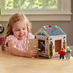 Take-Along Wooden Doorbell House Playhouse Playset Melissa and Doug