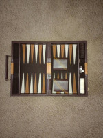 Vintage Backgammon Travel Set Games