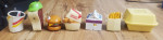 7 Figurines McDonald's 1993 Transformer Steak Milk 1989 Burger King
