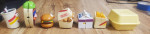 7 Figurines McDonald's 1993 Transformer Steak Milk 1989 Burger King