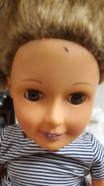 Pleasant Company American Girl Doll 18” Brown Hair Eyes Blue Clothes
