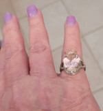 Pretty in Pink Sterling Silver Ring