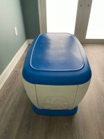 Vintage Blue White Little Tikes Tykes Toy Box Storage Chest
