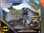 Batman vs. swamp thing aromry attack batcycle