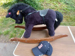 Chrisha Playful plush rocking horse for 2-6 year with working sound