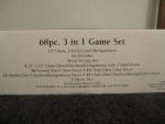 Crystal 3-in-1 Game set w/Wooden Storage Box
