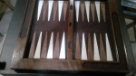 Beautiful Teak 24" backgammon set