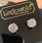 14 karat gold cubic zirconia diamond earrings