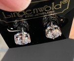 14 karat gold cubic zirconia diamond earrings