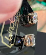 14 karat gold cubic zirconia diamond earrings