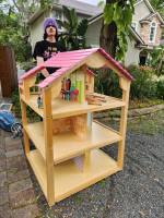 GIANT Dollhouse for Barbies w/Furniture KidKraft on Wheels