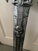 Halloween Child's Plastic Sword with Skull, Bat Wings !!