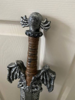 Halloween Child's Plastic Sword with Skull, Bat Wings !!