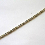 10k yellow and white gold w/ diamonds bracelet, L=7"