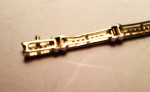 10k yellow and white gold w/ diamonds bracelet, L=7"