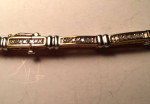 10k yellow and white gold w/ diamonds bracelet, L=7"