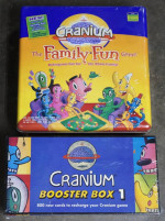CRANIUM THE FAMILY FUN GAME OUTRAGEOUS 2005 TIN EDITION W/BOOSTER BOX