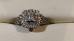 Adrianna Papell Pricess Baguette Cut 1 ct 14K Engagement Ring Two Tone