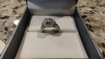 Adrianna Papell Pricess Baguette Cut 1 ct 14K Engagement Ring Two Tone