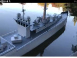 5 1/2 FOOT LONG RC HAND MADE WOODEN BATTLESHIP NO SHIPPING