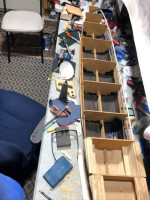 5 1/2 FOOT LONG RC HAND MADE WOODEN BATTLESHIP NO SHIPPING