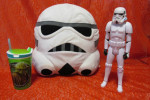 Star Wars group-12" Stormtrooper figure & glass