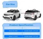 Land Rover Ride on Car with Parent Remote Control White