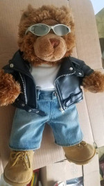 Build A Bear Motorcycle outfit and bear from 2003