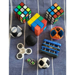 Rubik's Cube Footbag Hacky Sack Fidget Spinner, Roller Toys, 10pc Set