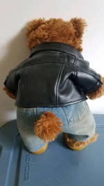 Build A Bear Motorcycle outfit and bear from 2003