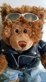 Build A Bear Motorcycle outfit and bear from 2003