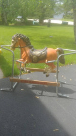 Vintage Antique "Wonder Horse" Ranger, Springs Rocking, Bouncing Horse