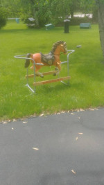 Vintage Antique "Wonder Horse" Ranger, Springs Rocking, Bouncing Horse