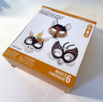Color-In Paper Mask Kit - Creatology makes 6 Crafts DIY scrapbook NEW