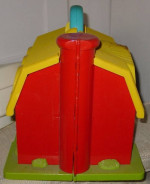 Vintage Fisher Price Little People Farm Barn with Red Silo