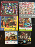 Lot of 6 Jigsaw Puzzles 300-550 pieces each