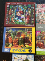 Lot of 6 Jigsaw Puzzles 300-550 pieces each