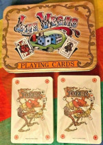 Vintage Playing Cards-Two Decks;Unopened;New In Box;3½" x 5" Tin