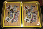 Vintage Playing Cards-Two Decks;Unopened;New In Box;3½" x 5" Tin