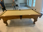 8’ Atlantic Billiard Corp 3pc slate pool table