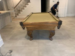 8’ Atlantic Billiard Corp 3pc slate pool table