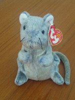 5 Rodents, TY Beanie Babies, creased hanging tags, each - $5