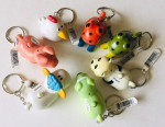 25 FUN ANIMAL LOVER KEYCHAINS/KEYRING(Dog/Pig/Chicken/Cow/Frog/Koala)