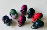25 PC Skull Halloween Party Toys-Stress Relief--Squeeze IT-Catch IT