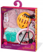 NIB Our Generation Peppy in Pink Deluxe Outfit with Unicycle