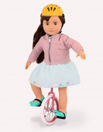 NIB Our Generation Peppy in Pink Deluxe Outfit with Unicycle