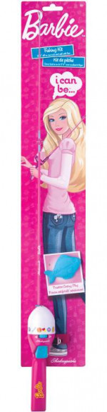 Brand New Shakespeare Barbie Spincast Rod, Reel Combo Kit