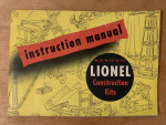 vintage 1950s Lionel Construction Kit Erector Set w/ Manual & Motor