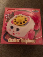 new 2007 toys r us exclusive fisher price pink chatter telephone