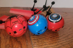 Lot Of 3 IR Ufo Balls - Spiderman, Iron Man, Captain America